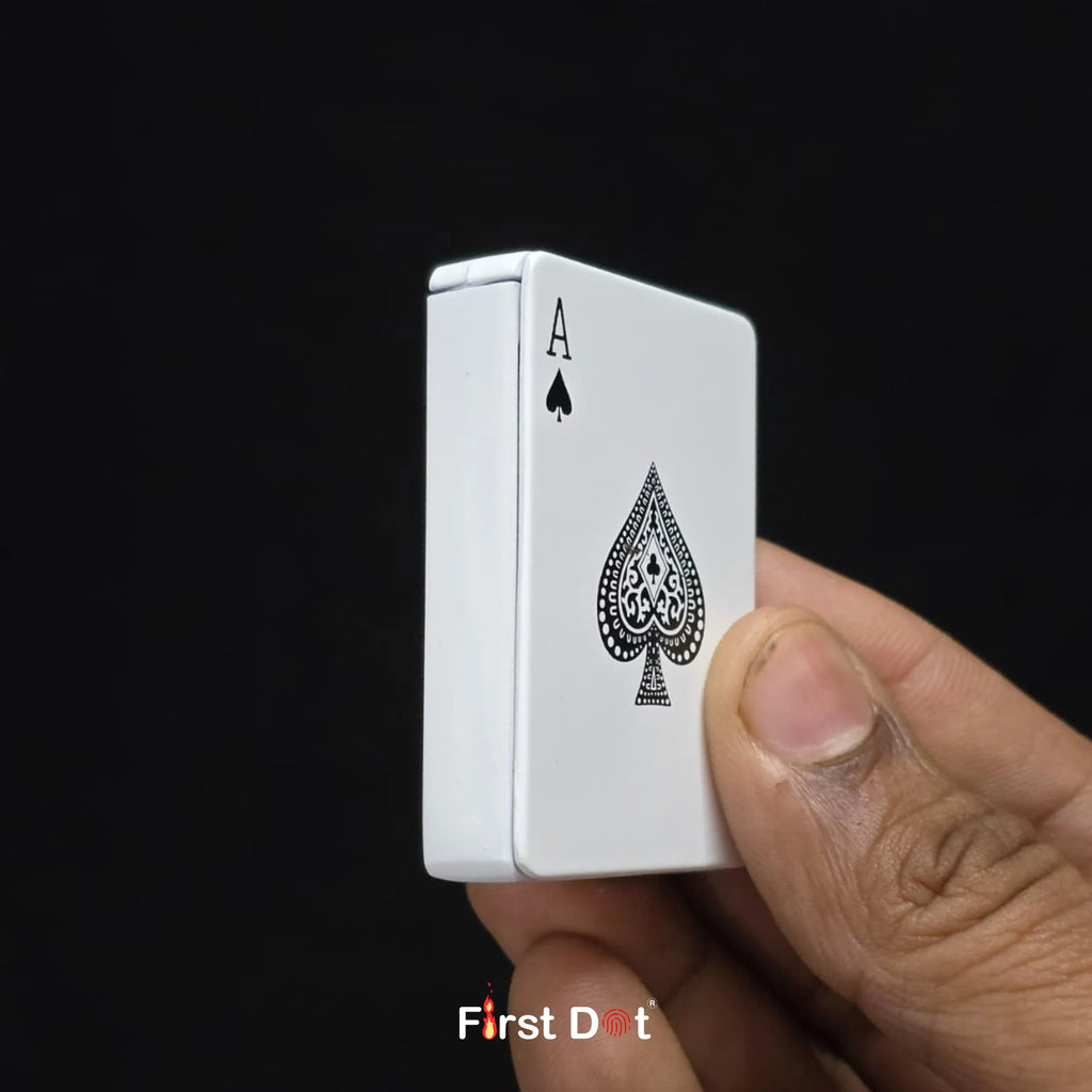 First Dot Playing Card Blue Jet Flame Cigarette Lighter