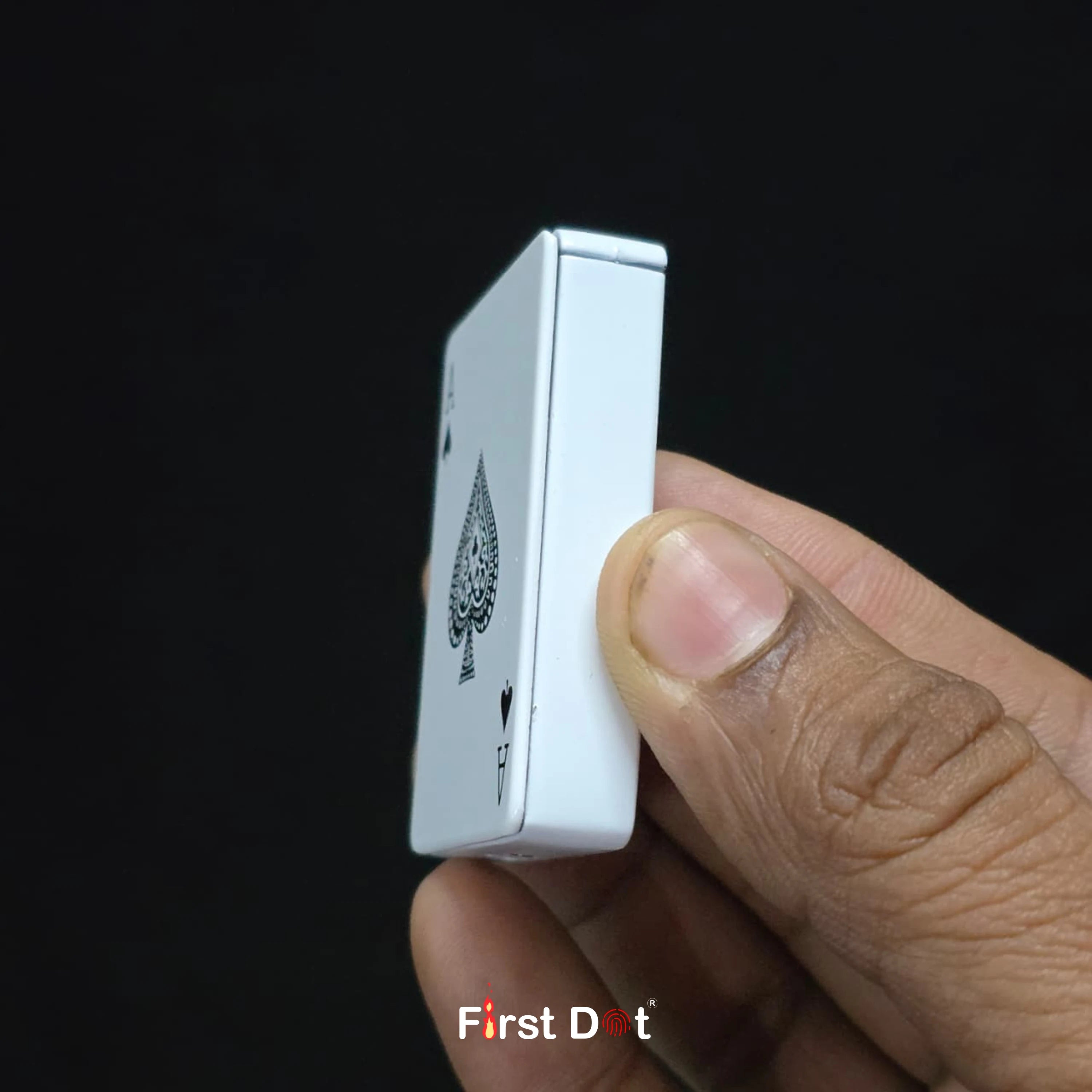 First Dot Playing Card Blue Jet Flame Cigarette Lighter