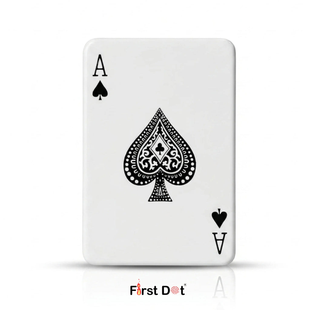First Dot Playing Card Blue Jet Flame Cigarette Lighter