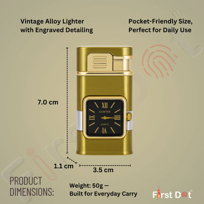Premium ChronoLite Clock Lighter – Lighter for Men Gold