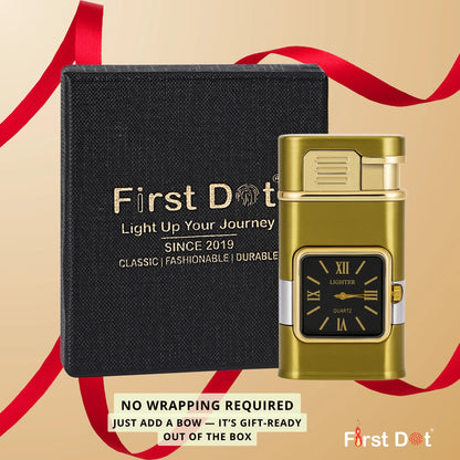 Premium ChronoLite Clock Lighter – Lighter for Men Gold