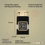 Premium Transparent Clock Lighter – Lighter for Men Black
