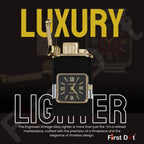 Premium Transparent Clock Lighter – Lighter for Men Black