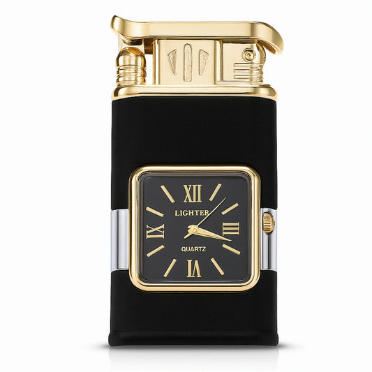 Premium Transparent Clock Lighter – Lighter for Men Black