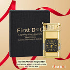 Premium Transparent Clock Lighter – Lighter for Men Gold