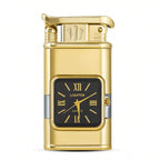 Premium Transparent Clock Lighter – Lighter for Men Gold