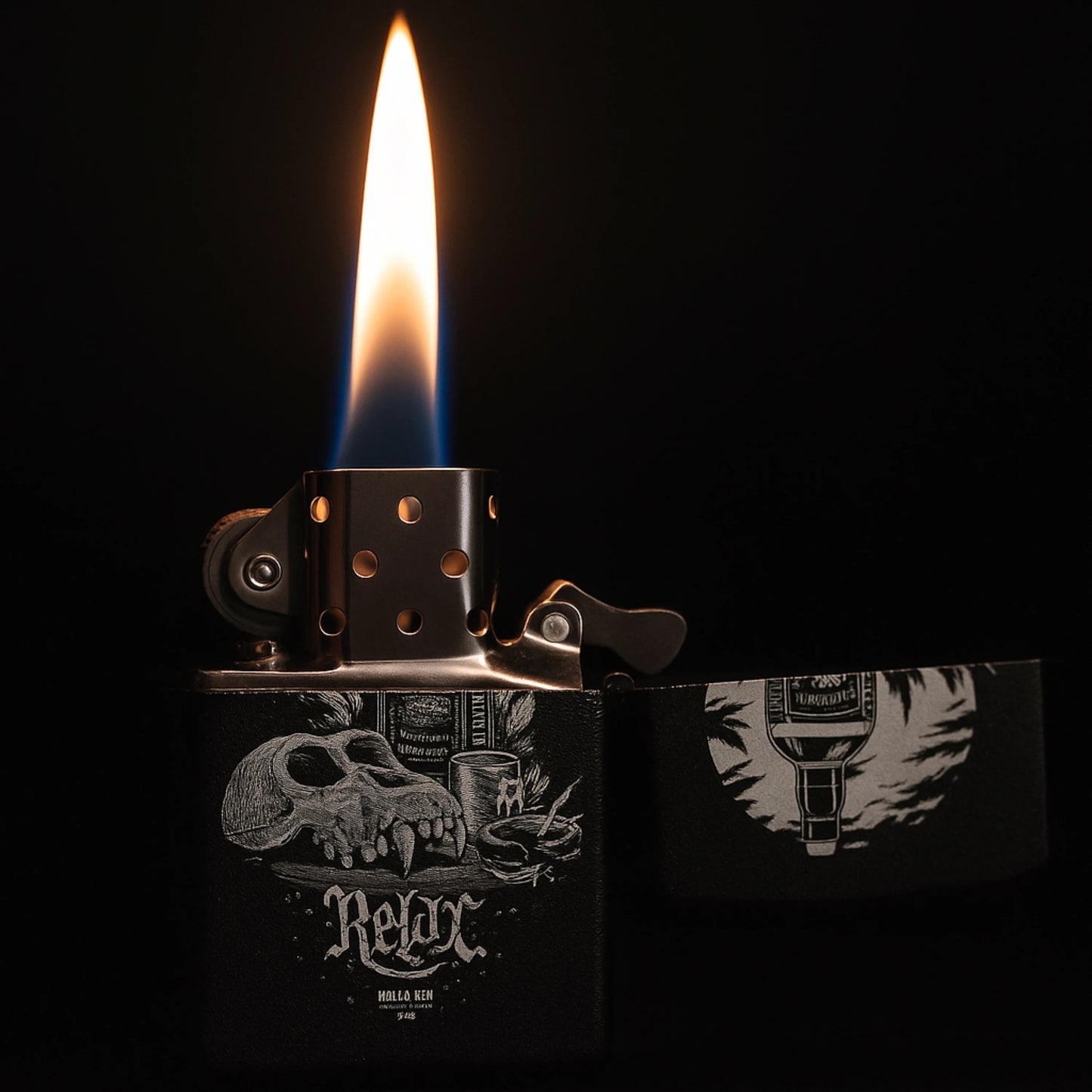 Premium Jack Daniel’s Signature Lighter – Windproof Refillable Cigarette Lighter for Men