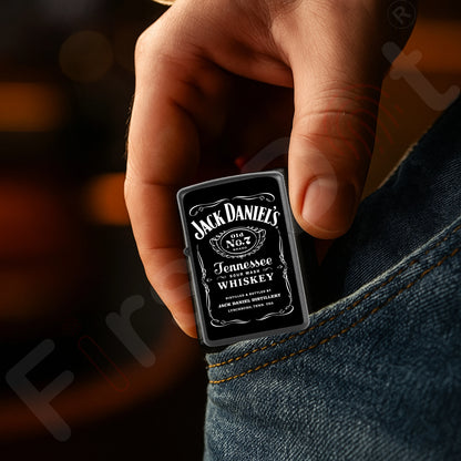 Premium Jack Daniel’s Signature Lighter – Windproof Refillable Cigarette Lighter for Men