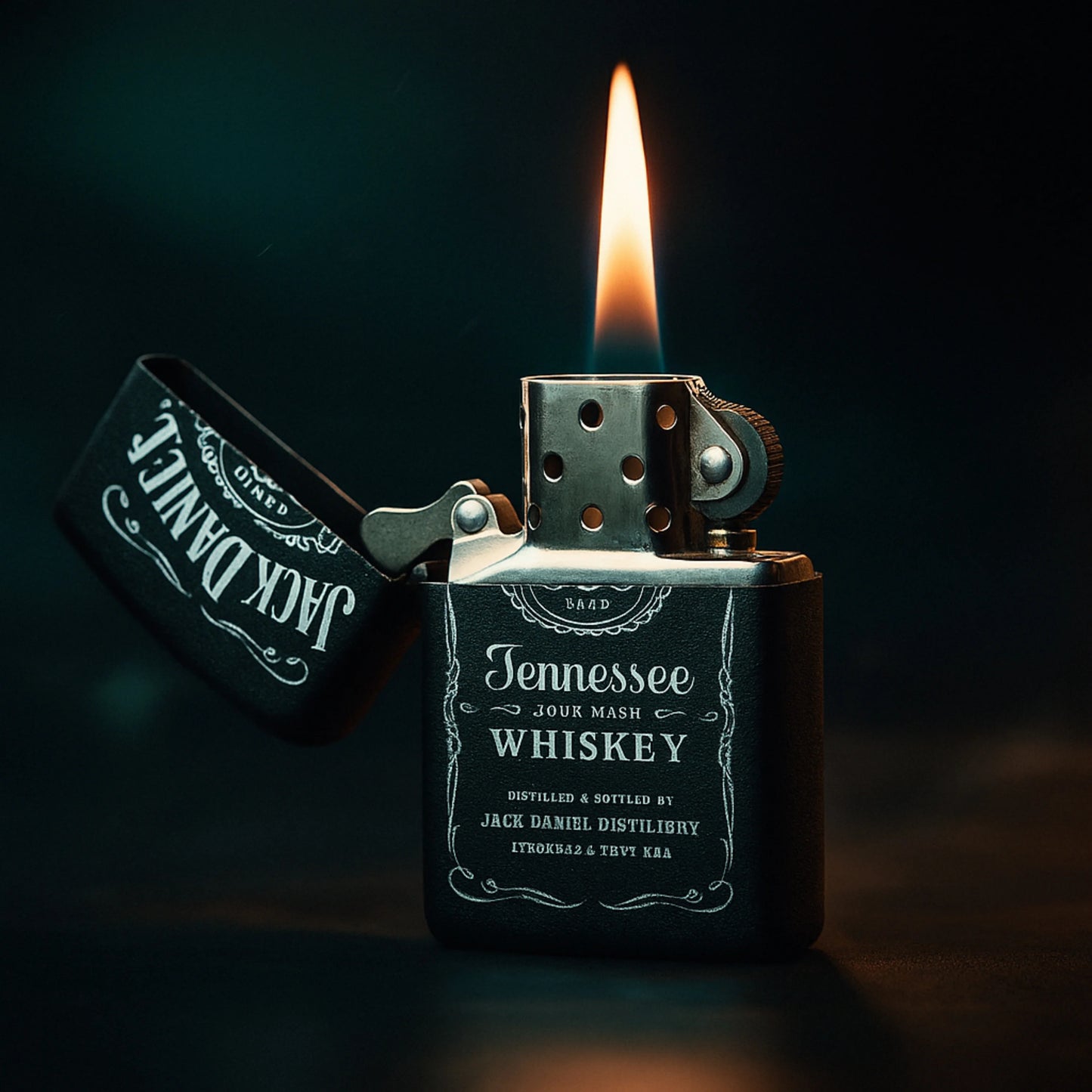 Premium Jack Daniel’s Signature Lighter – Windproof Refillable Cigarette Lighter for Men