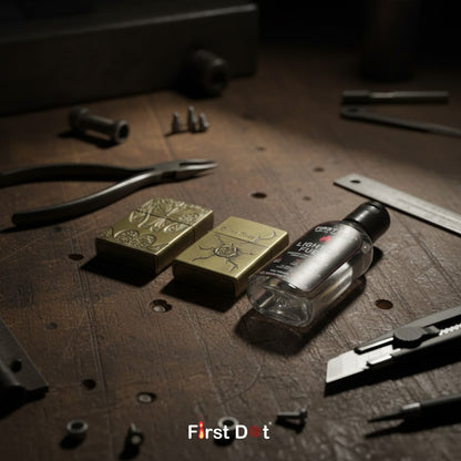 Combo of 2 Embossed Metal Cigarette Lighters + Free 50ml Fuel