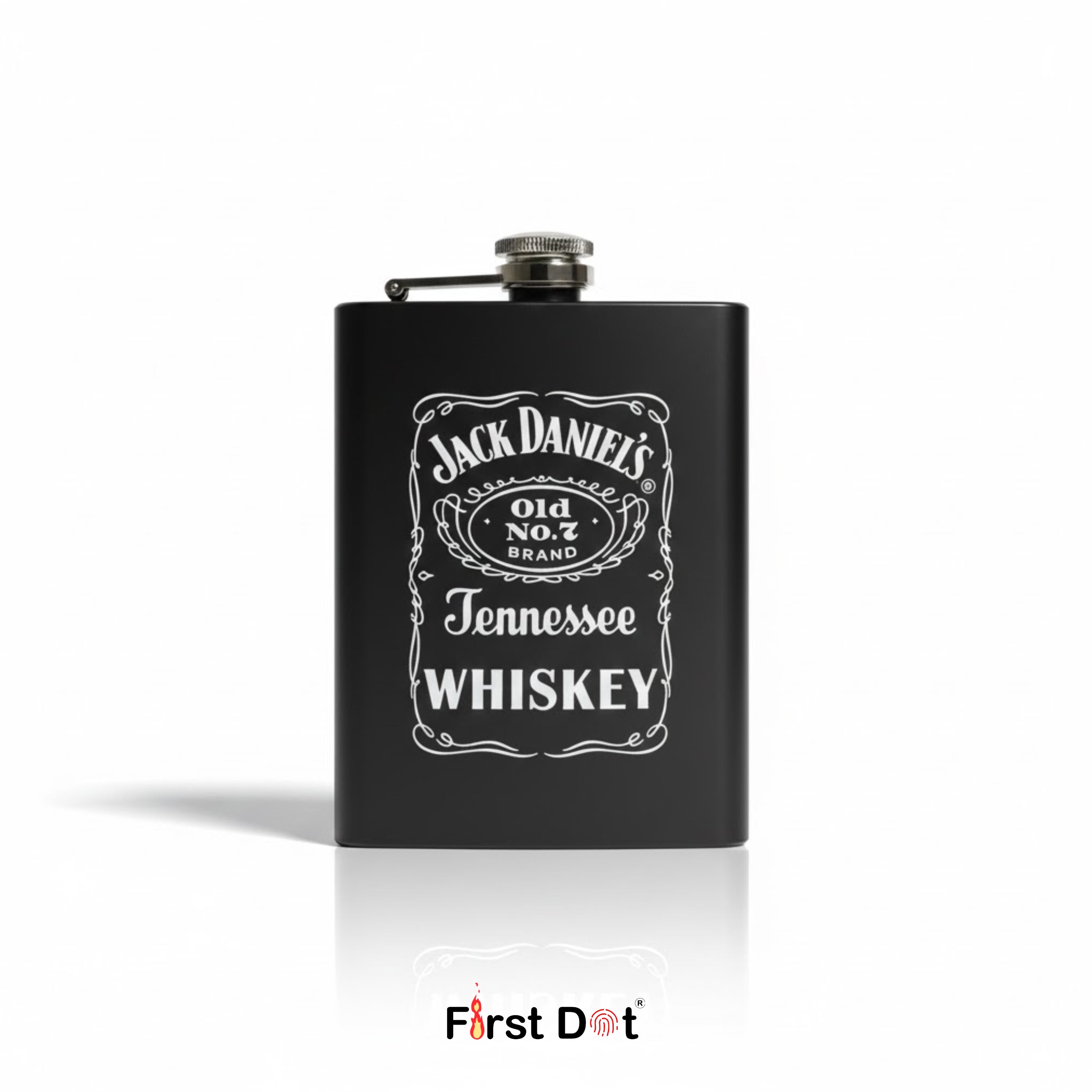 Classic Black Hip Flask | Stainless Steel Flask 8oz – First Dot