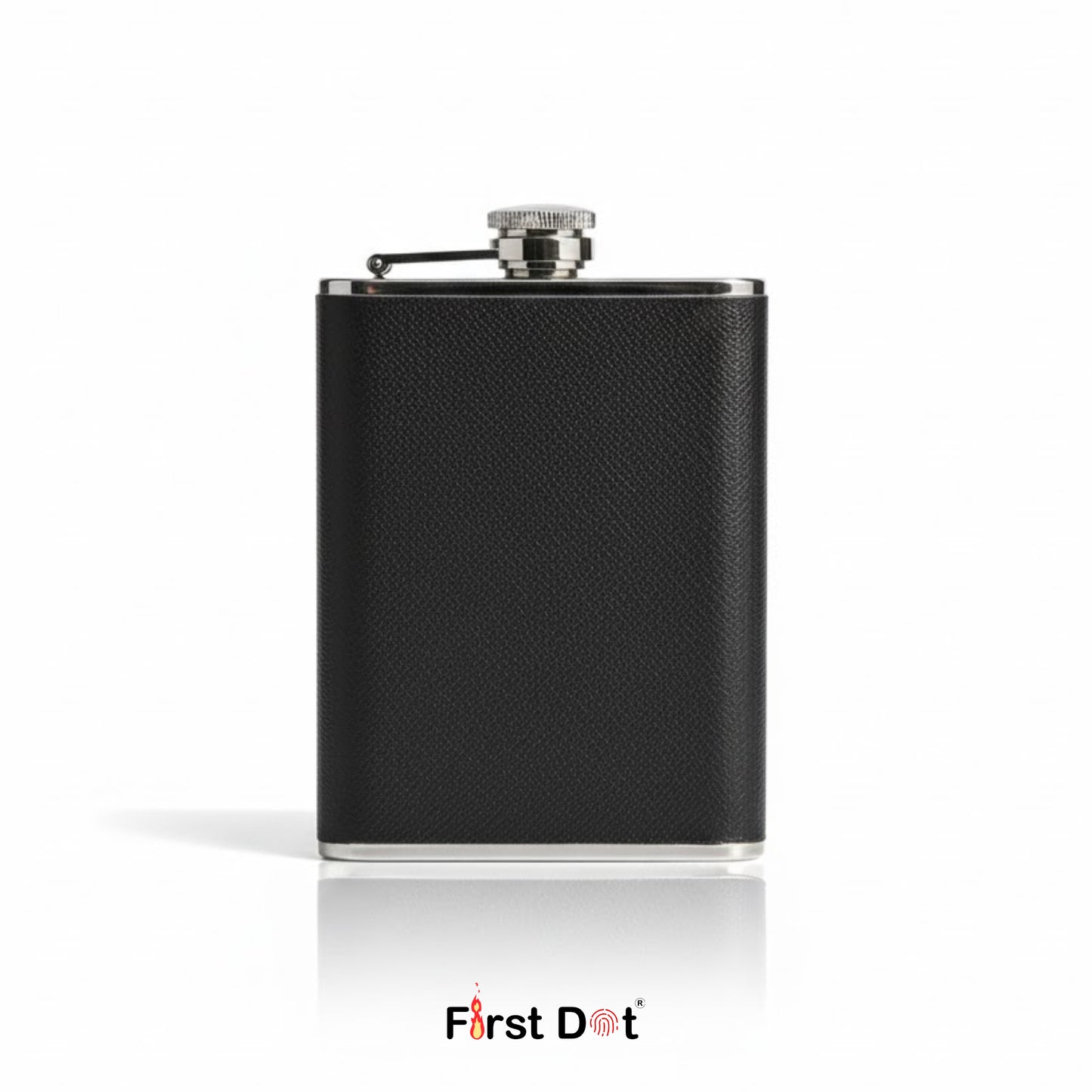 Metal Hip Flask with Hidden Cigarette Case | Flask for Travel 8oz