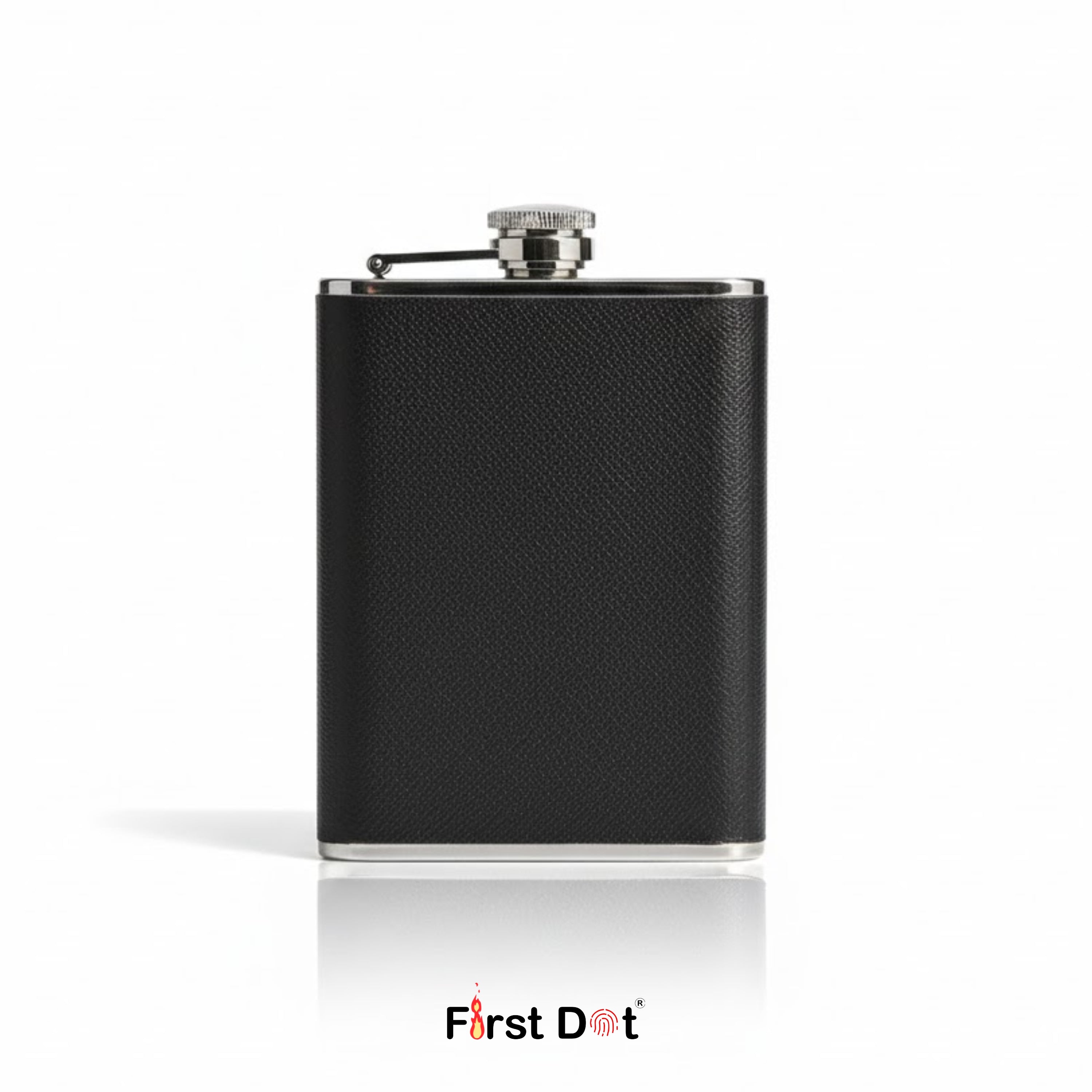 Metal Hip Flask with Hidden Cigarette Case | Flask for Travel 8oz