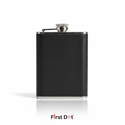 Metal Hip Flask with Hidden Cigarette Case | Flask for Travel 8oz