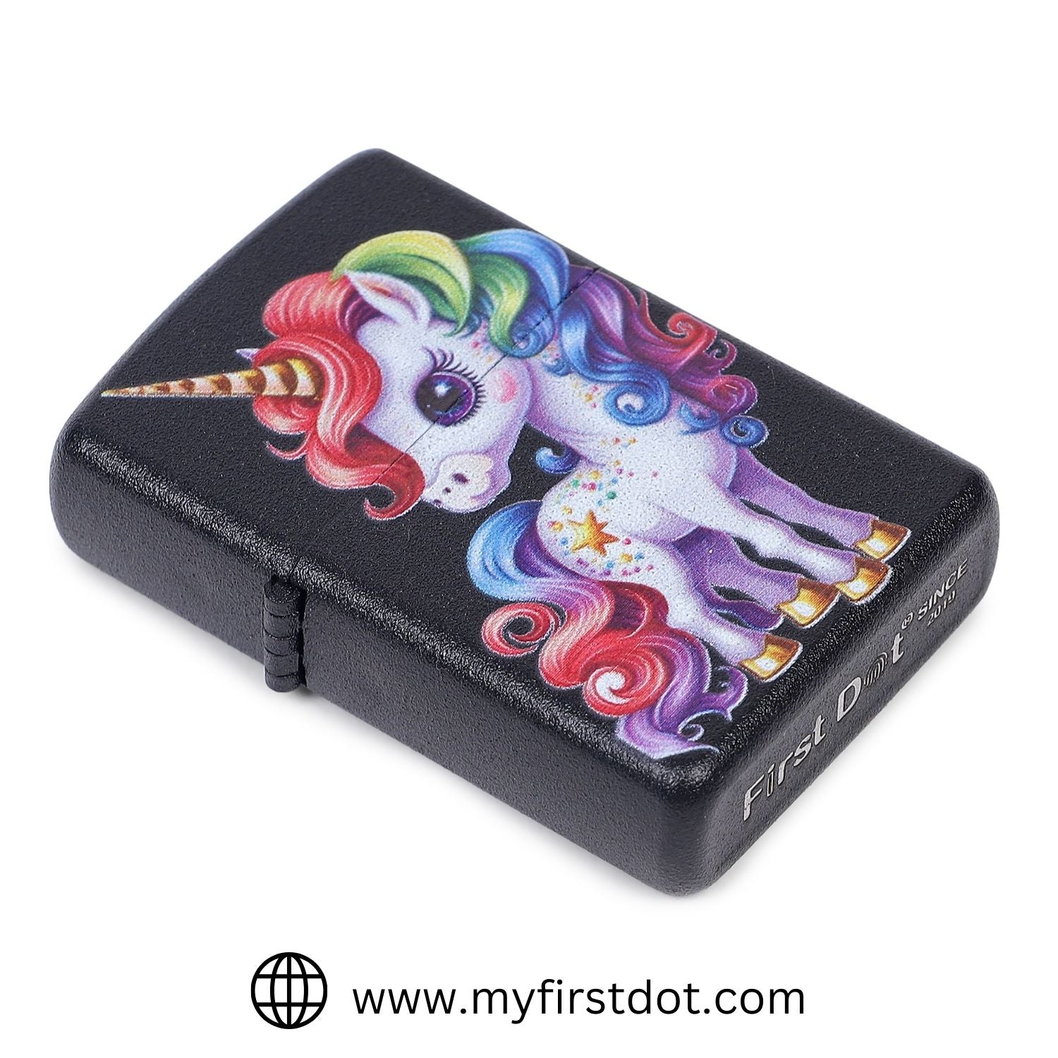 First Dot Anime Cute Rainbow Unicorn Windproof Cigarette Lighter