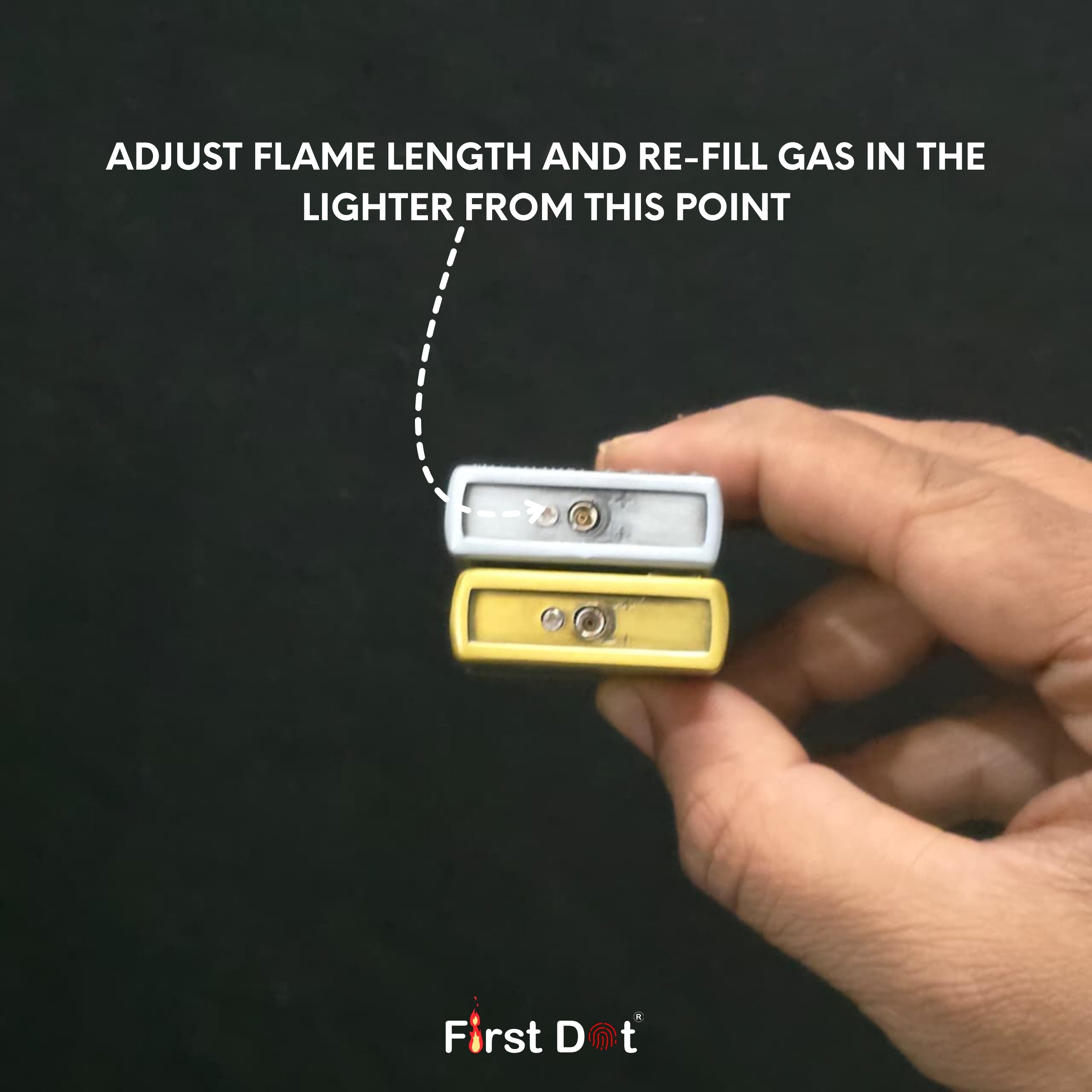 (Pack of 2) Classic Metal Gas Lighter Combo