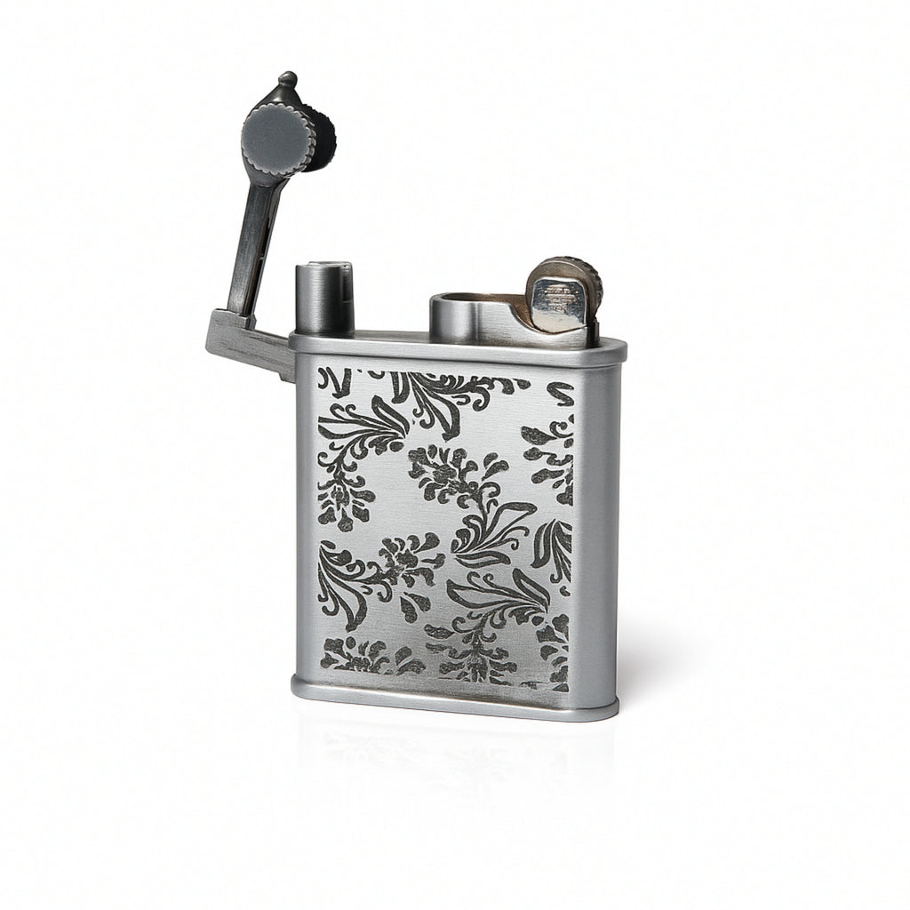 Embossed Leaf Pattern Slim Jet Fire Cigar Windproof Lighter