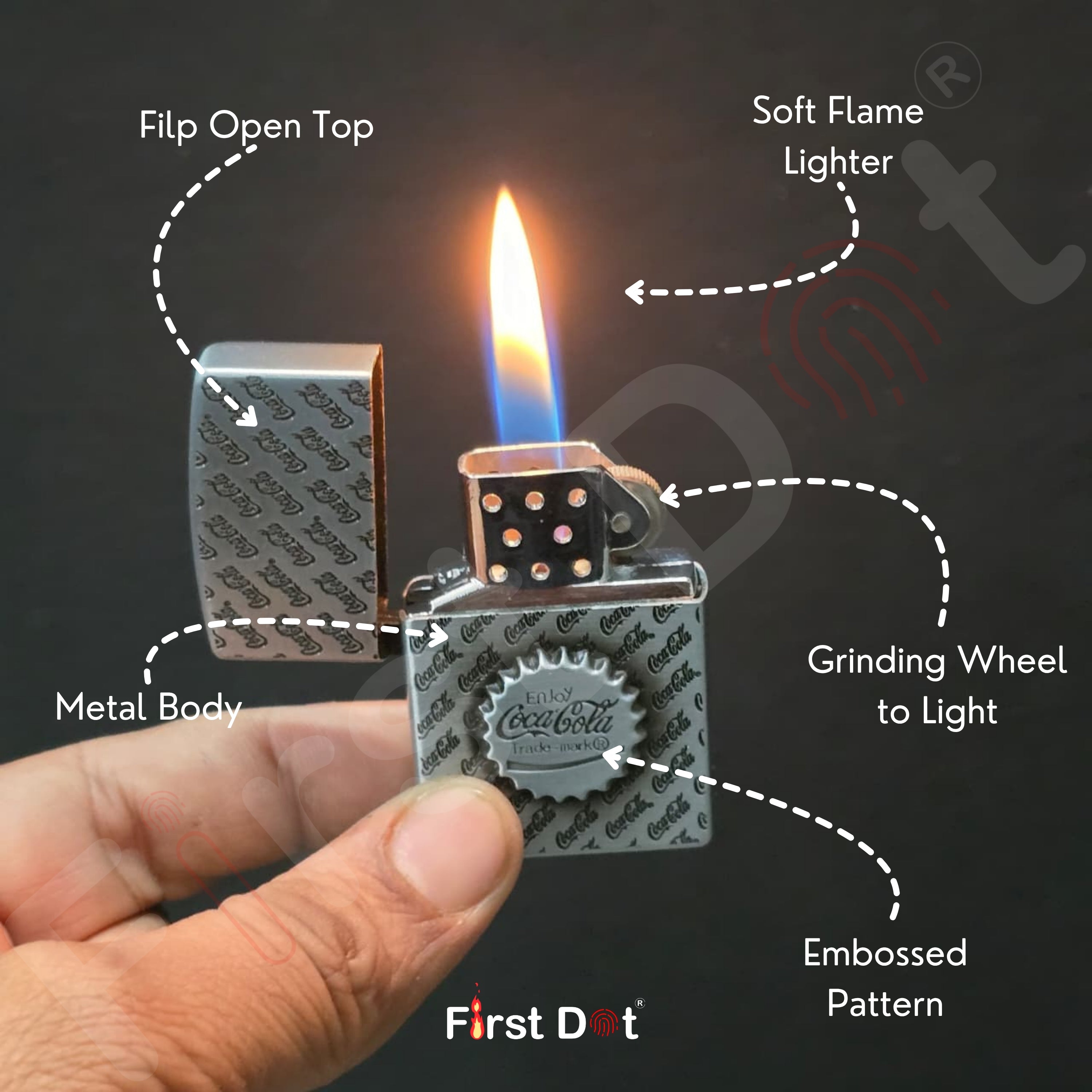 (Pack of 2) Classic Gas Lighter for Daily Use