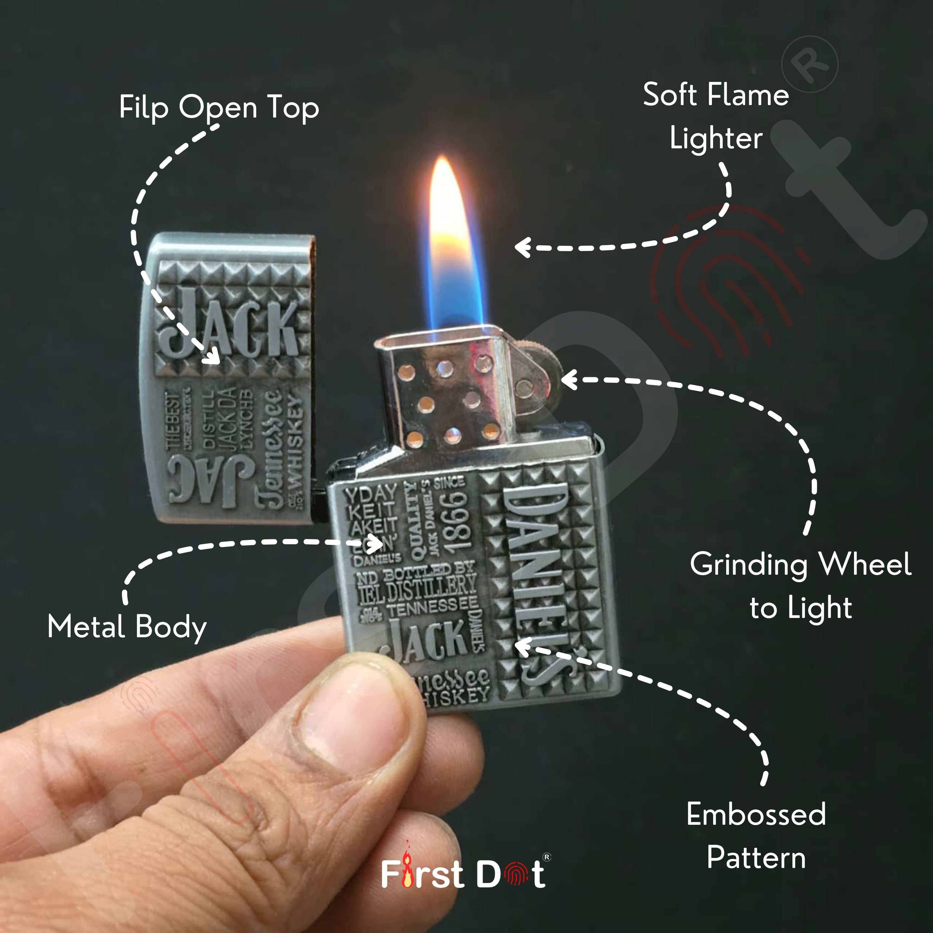 (Pack of 2) Classic Gas Lighter for Daily Use