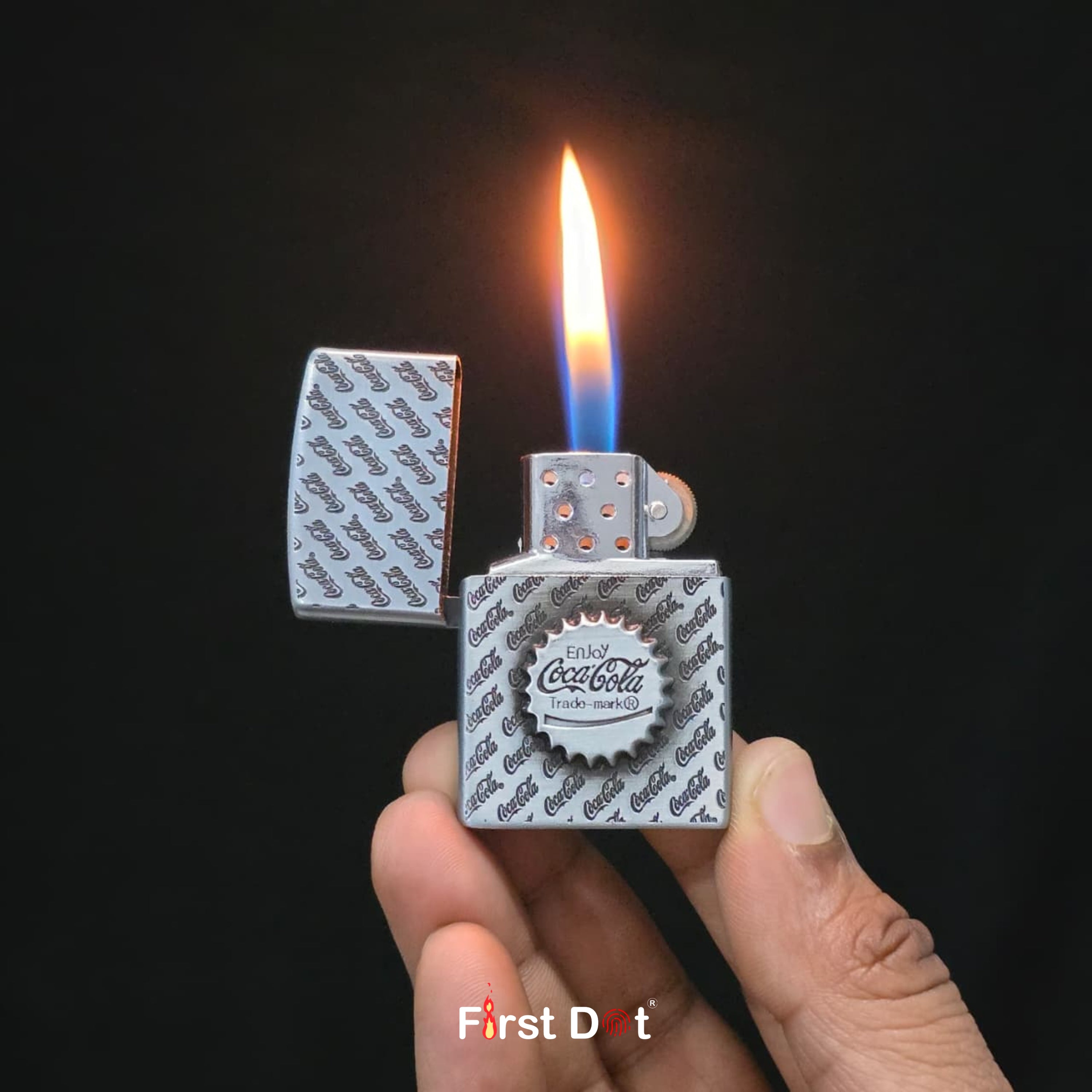 Retro Cap Engraved Cigarette Lighter