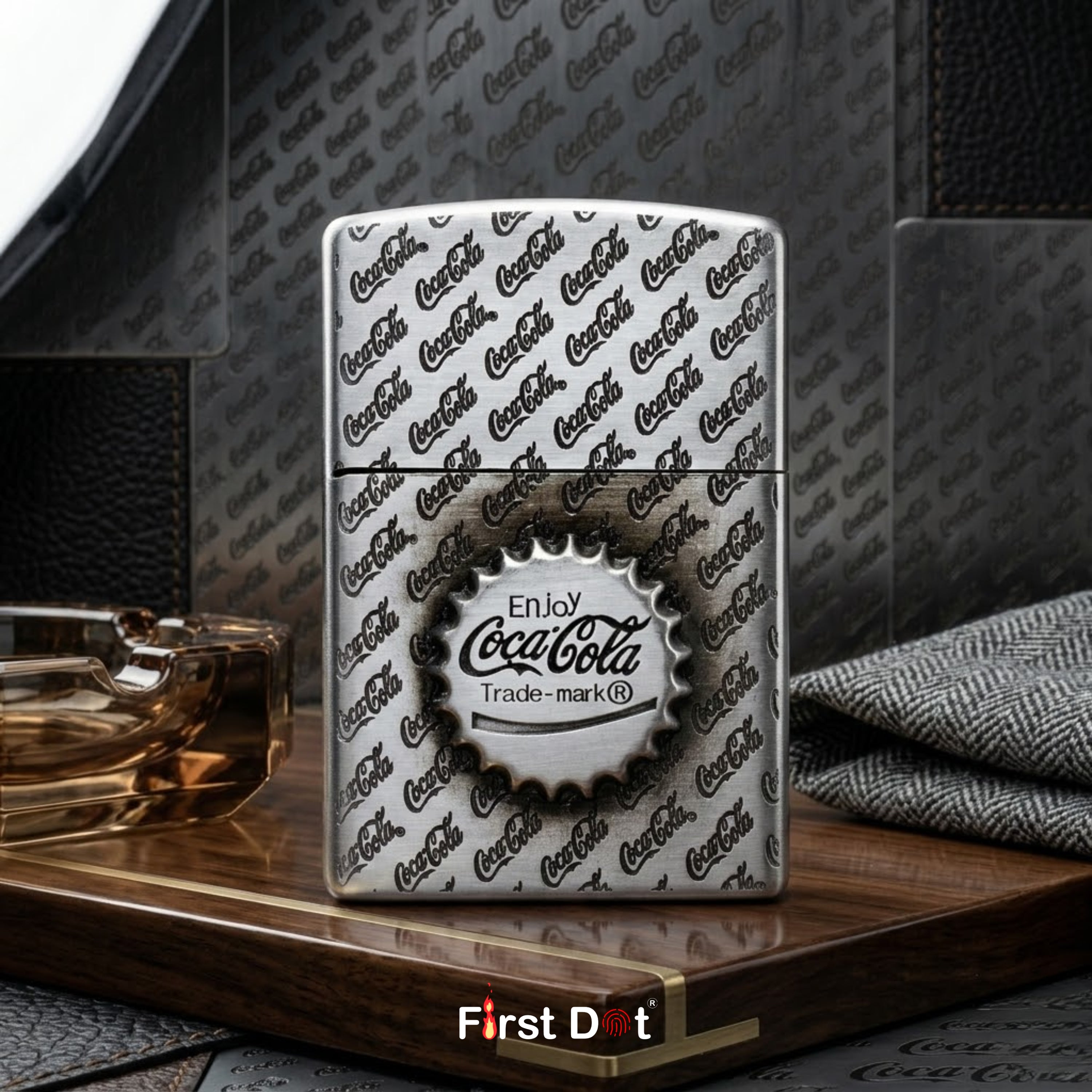 Retro Cap Engraved Cigarette Lighter