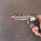 Windproof Revolver Gun Lighter – Refillable Jet Torch Flame