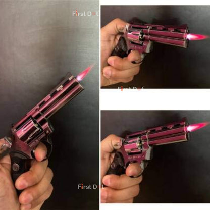Revolver Shape Jet Torch Lighter – Windproof Refillable Design