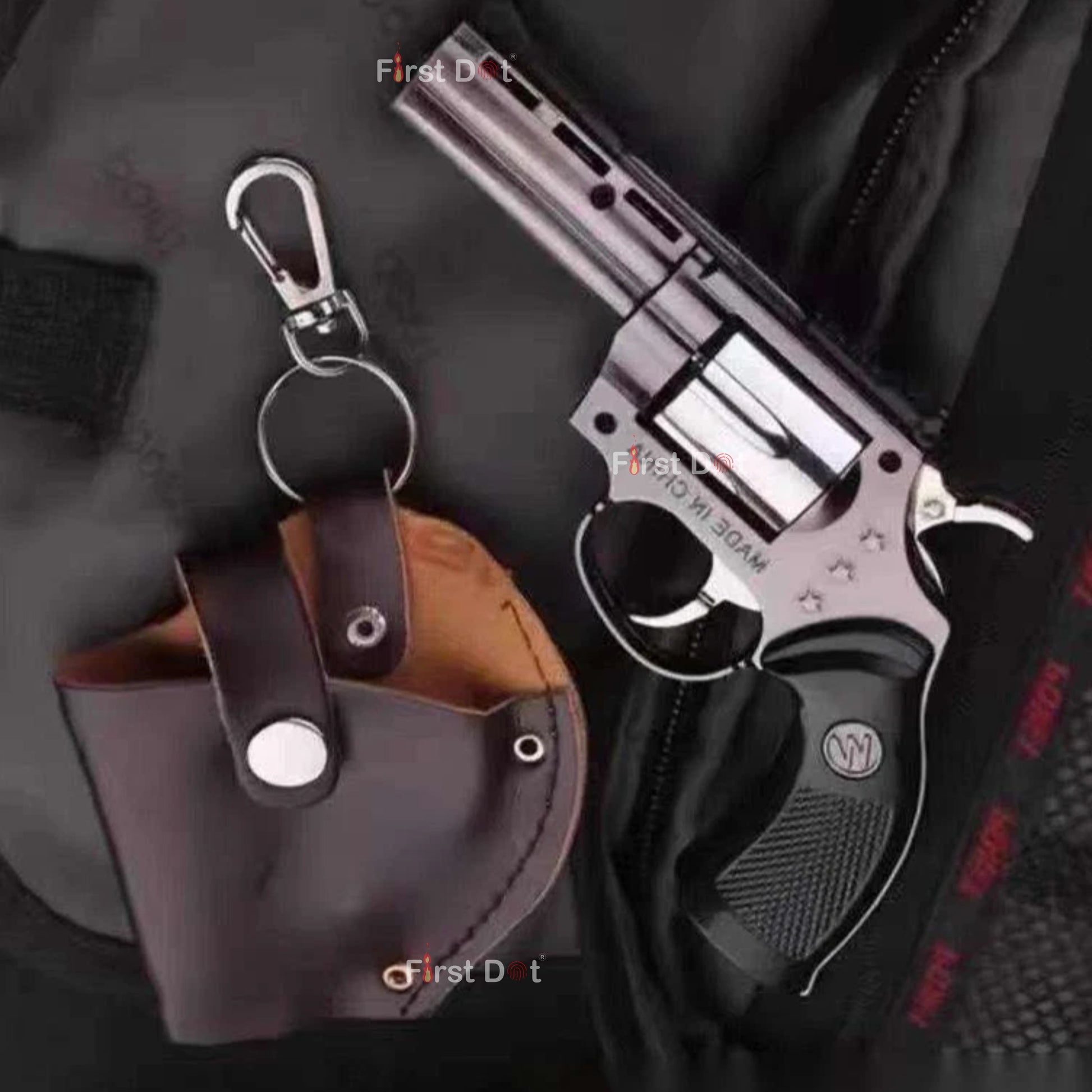 Pocket Revolver Gun Lighter – Windproof Jet Flame Butane