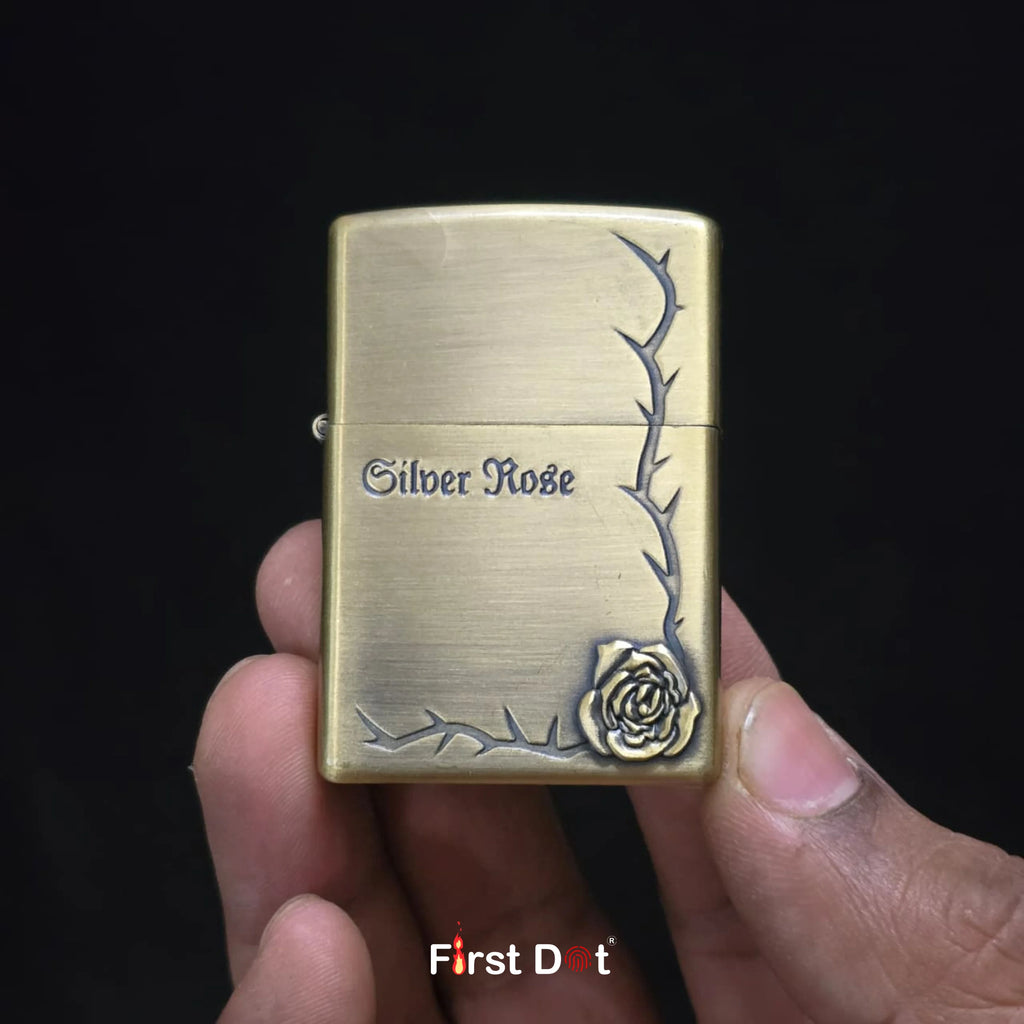 Silver Rose Series Fluid Liquid Lighter