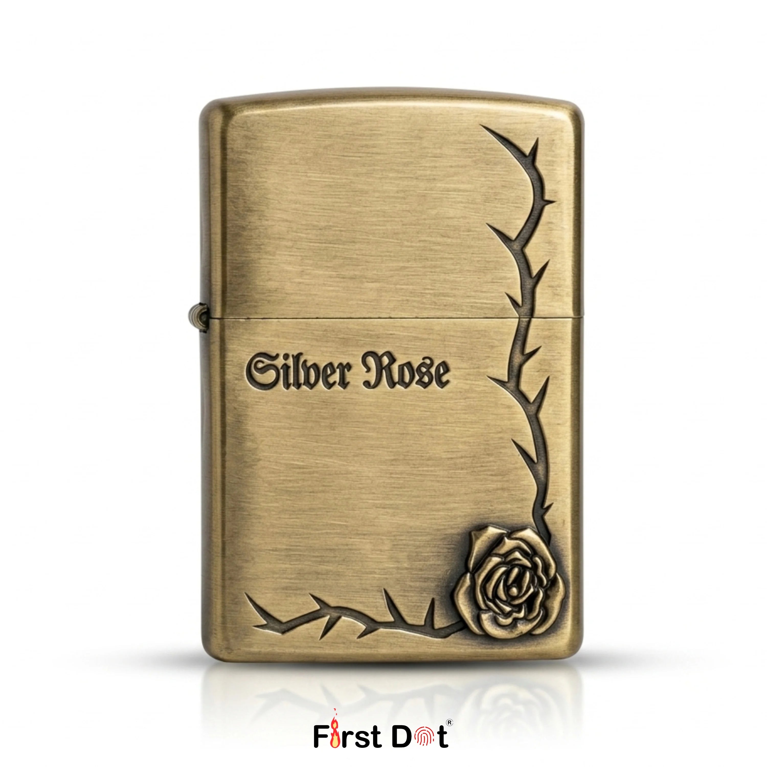 Silver Rose Series Fluid Liquid Lighter