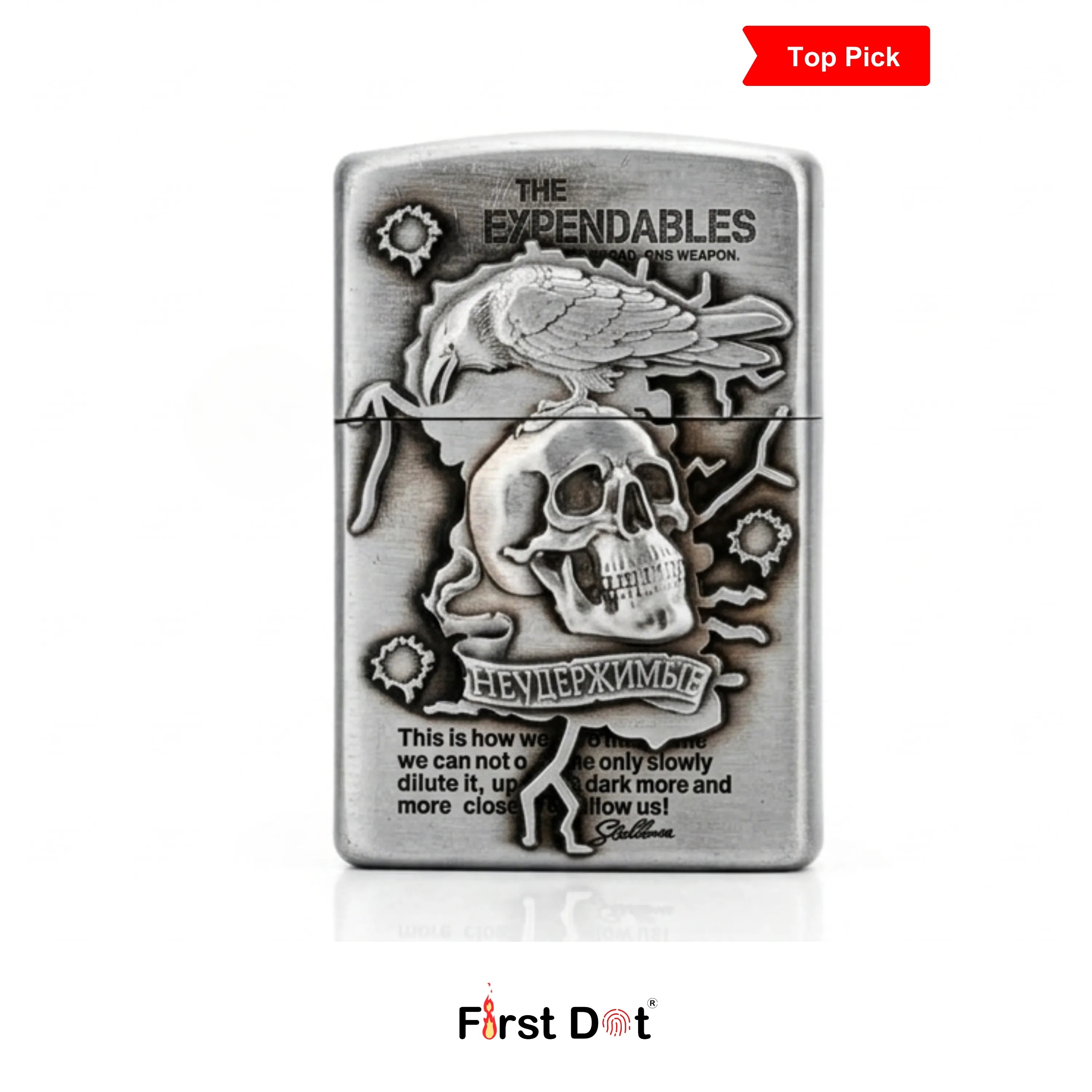 Skull Engraved Cigarette Lighter – Rebel Edition