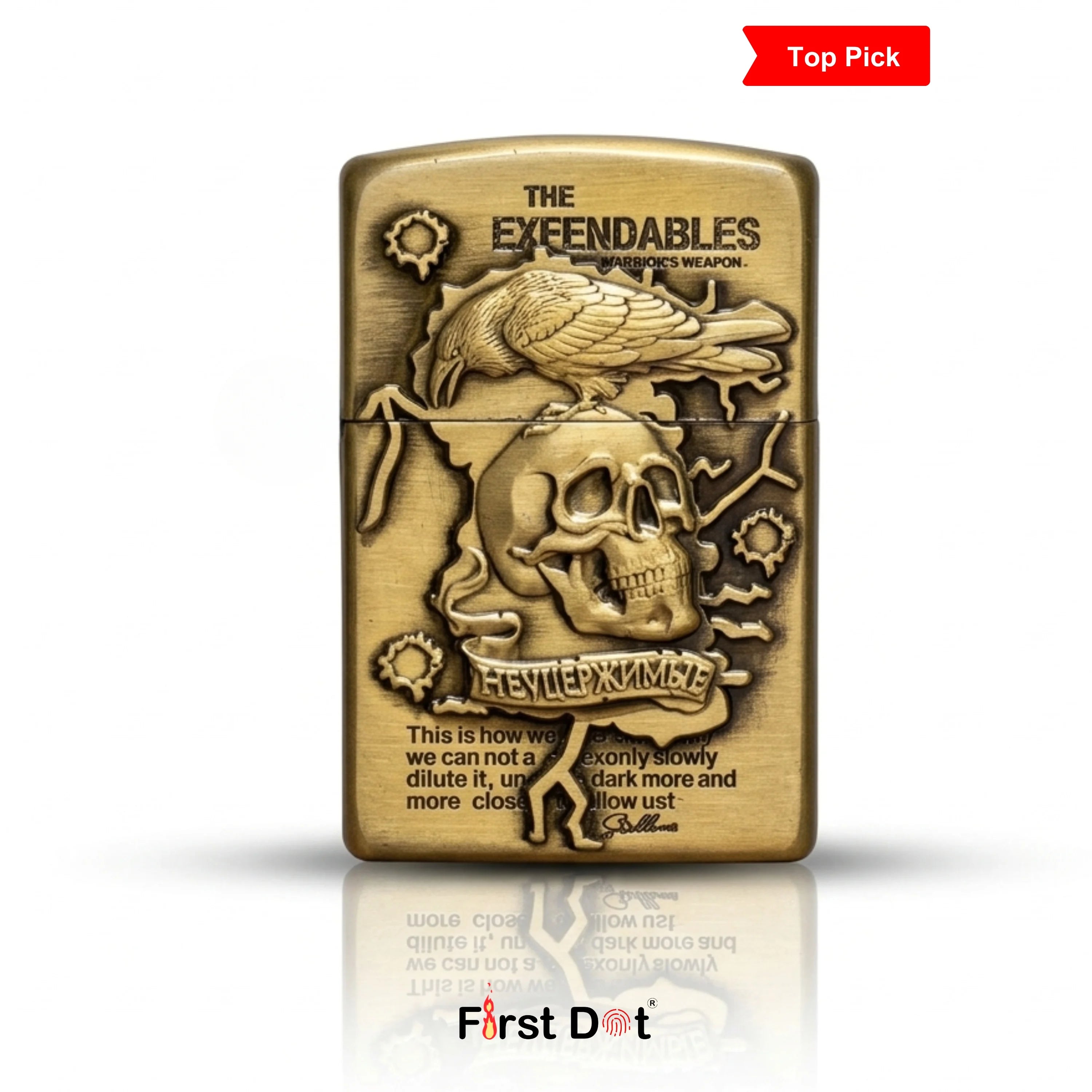 Skull Engraved Cigarette Lighter – Rebel Edition