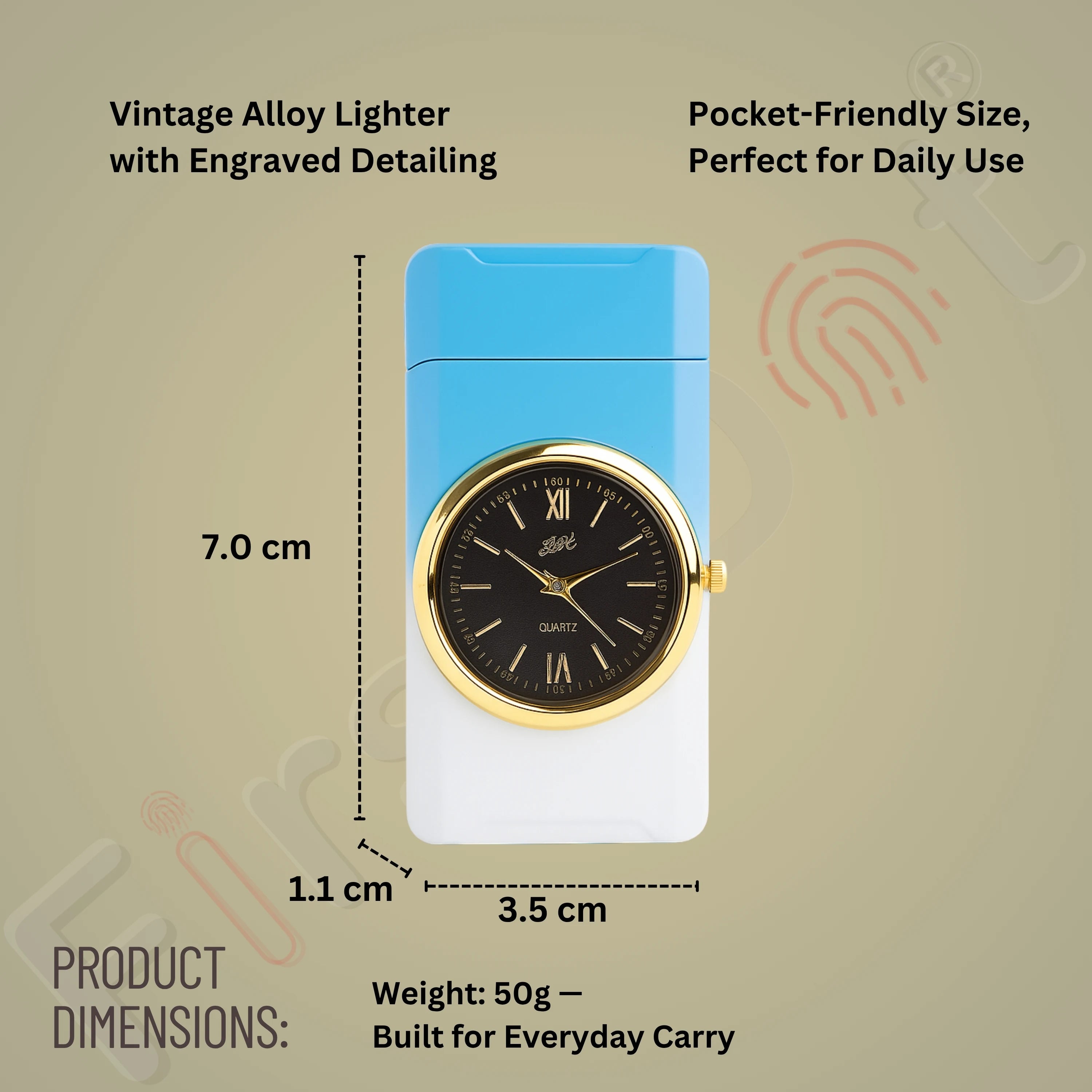 Fusion Luxury Watch Lighter for Men - Blue