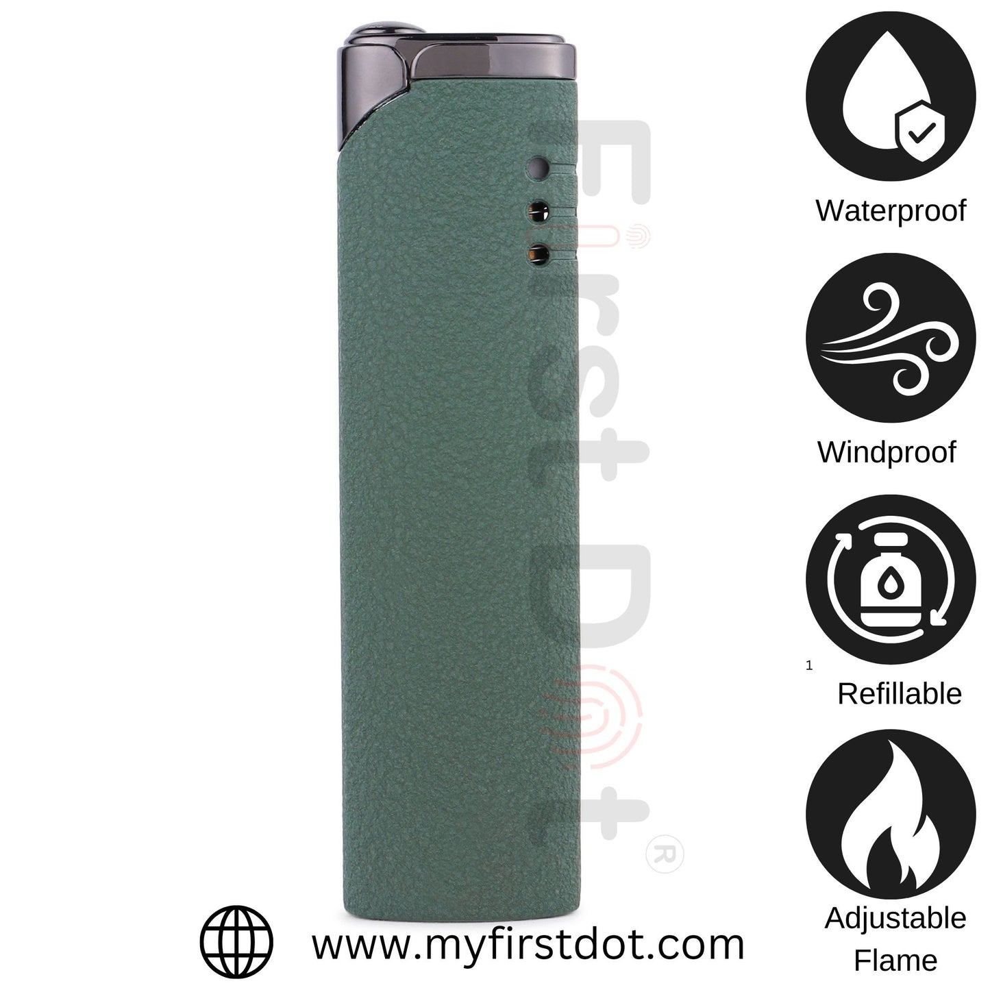 Slim & Sleek Jet Flame Premium Refillable Cigarette Lighter – Perfect for Gifting | First Dot