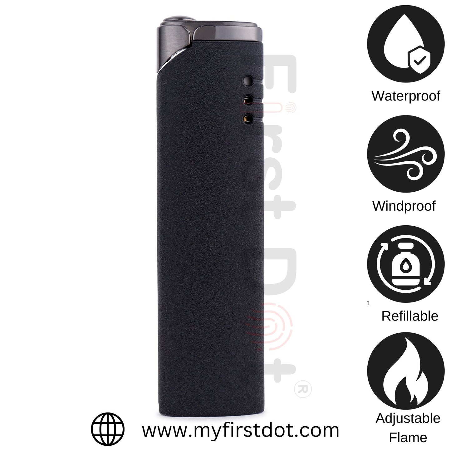 Slim & Sleek Jet Flame Premium Refillable Cigarette Lighter – Perfect for Gifting | First Dot