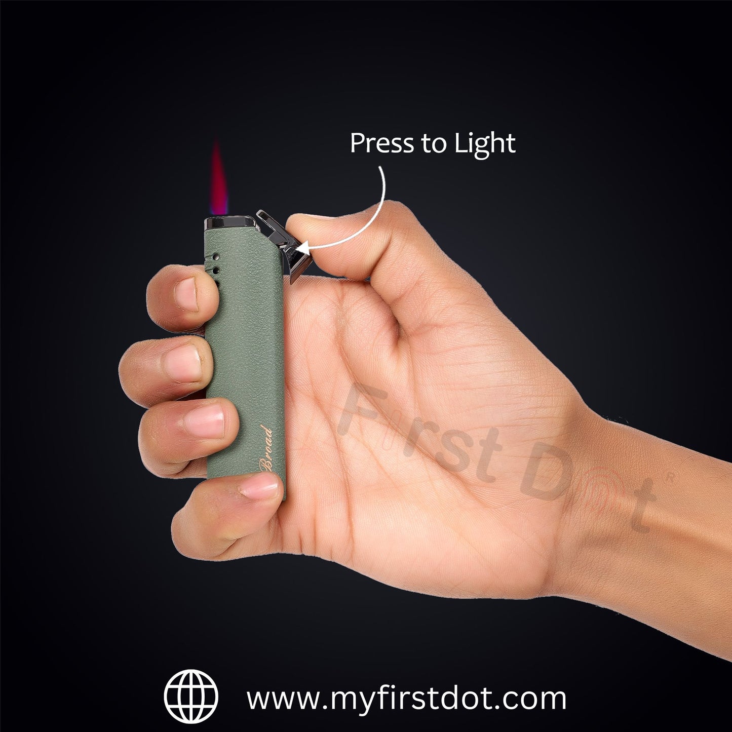 Slim & Sleek Jet Flame Premium Refillable Cigarette Lighter – Perfect for Gifting | First Dot
