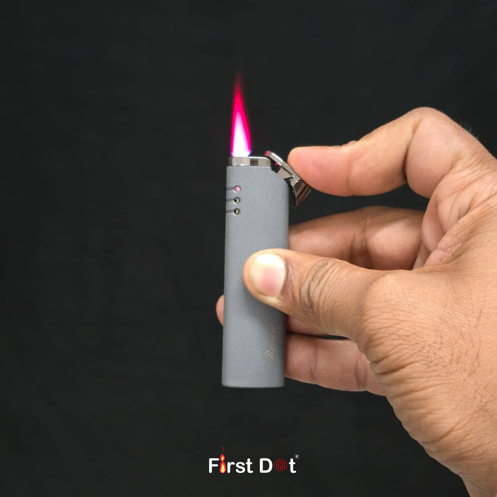First Dot Matte Slim & Sleek Jet Flame Cigarette Lighter