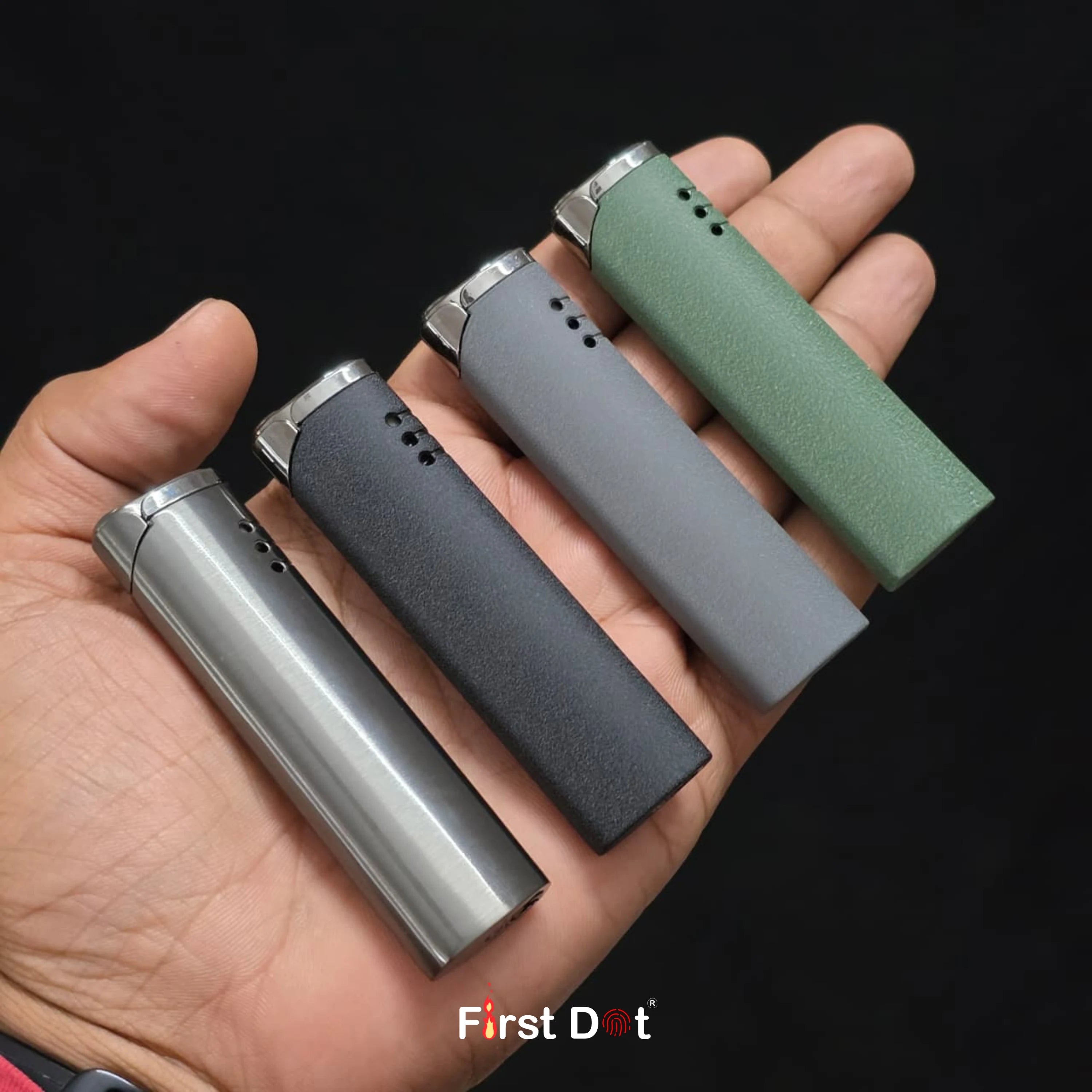 First Dot Matte Slim & Sleek Jet Flame Cigarette Lighter