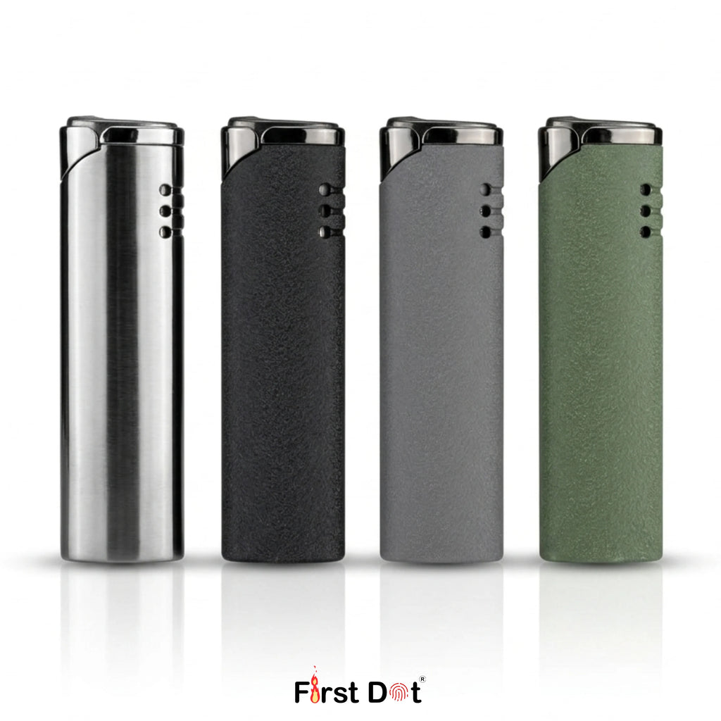 First Dot Matte Slim & Sleek Jet Flame Cigarette Lighter