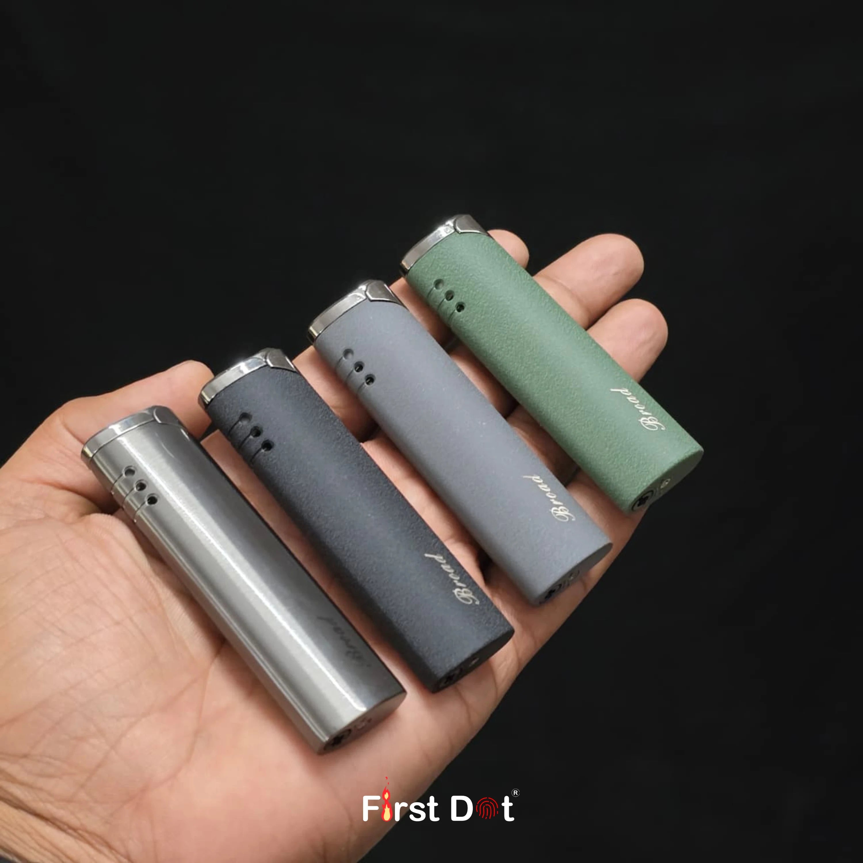First Dot Matte Slim & Sleek Jet Flame Cigarette Lighter