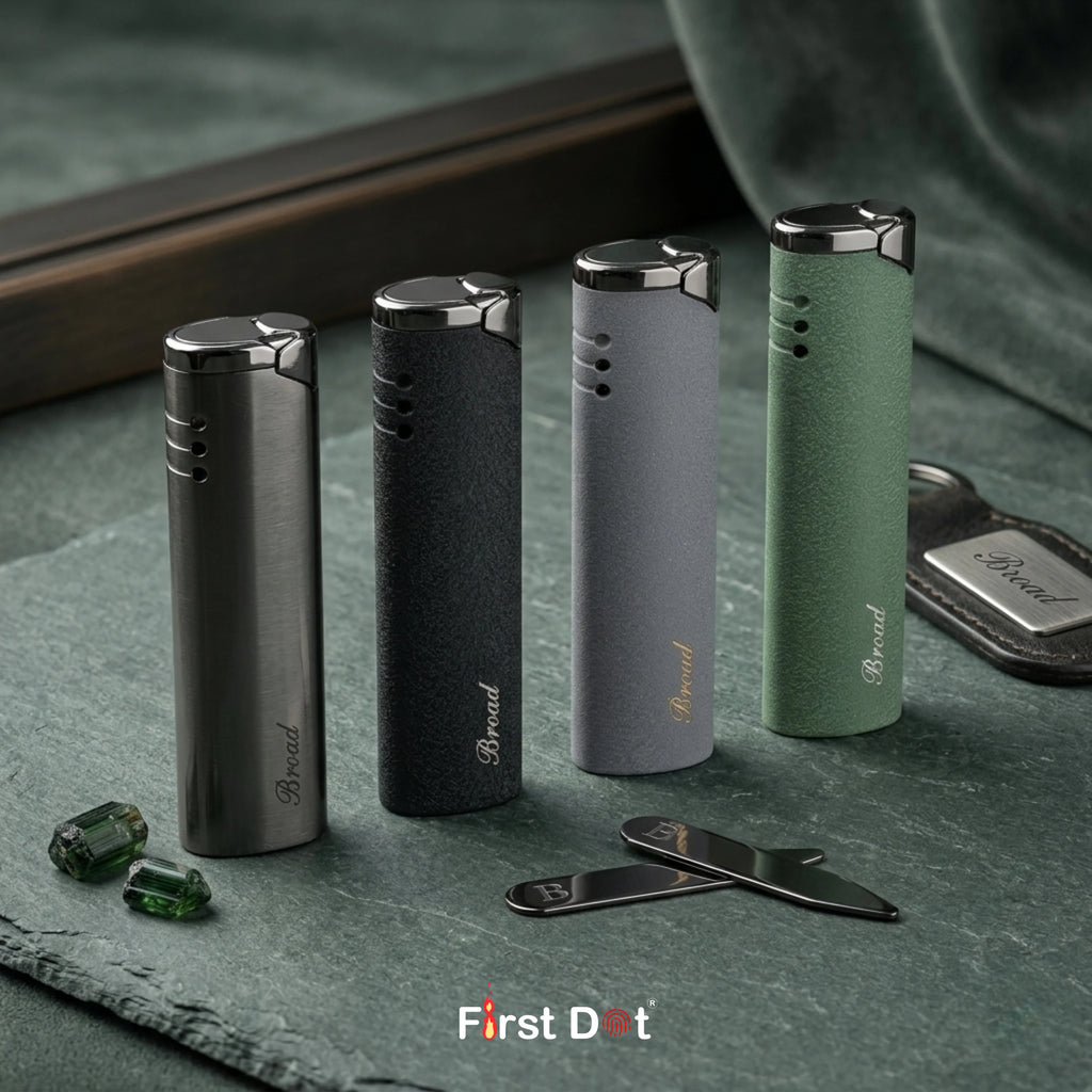 First Dot Matte Slim & Sleek Jet Flame Cigarette Lighter