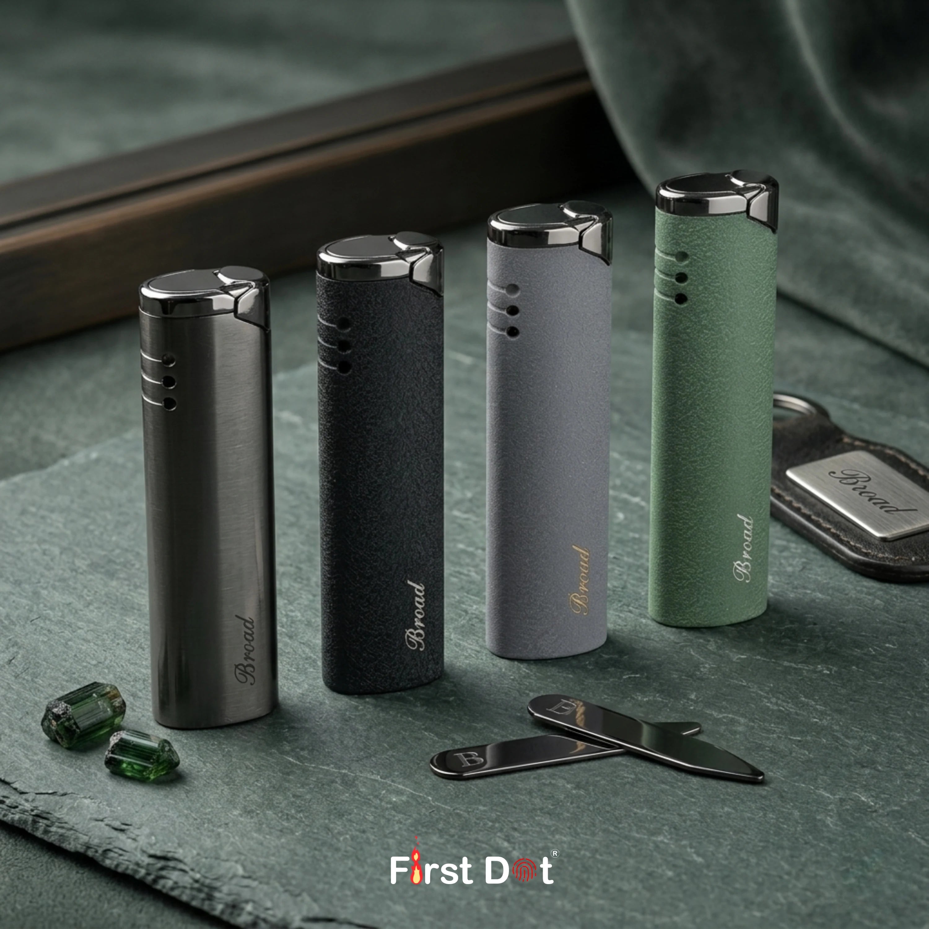 First Dot Matte Slim & Sleek Jet Flame Cigarette Lighter