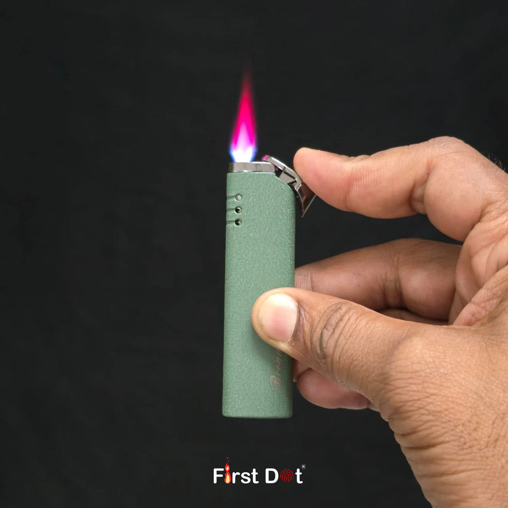 First Dot Matte Slim & Sleek Jet Flame Cigarette Lighter