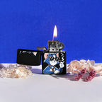 Lighter with a cartoon character design on a blue and white background Smoke Tom Premium Refillable Cigarette Lighter