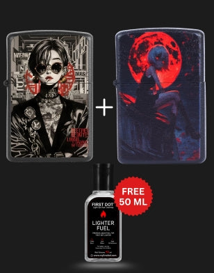 Street Graphic Cigarette Lighters Combo | Premium Box + Free 50ml Fuel