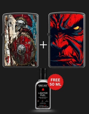 Street Graphic Cigarette Lighters Combo | Premium Box + Free 50ml Fuel