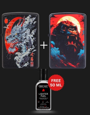 Street Graphic Cigarette Lighters Combo | Premium Box + Free 50ml Fuel