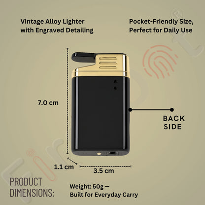 Striped Jet Flame Luxury Watch Lighter for Men - Grey