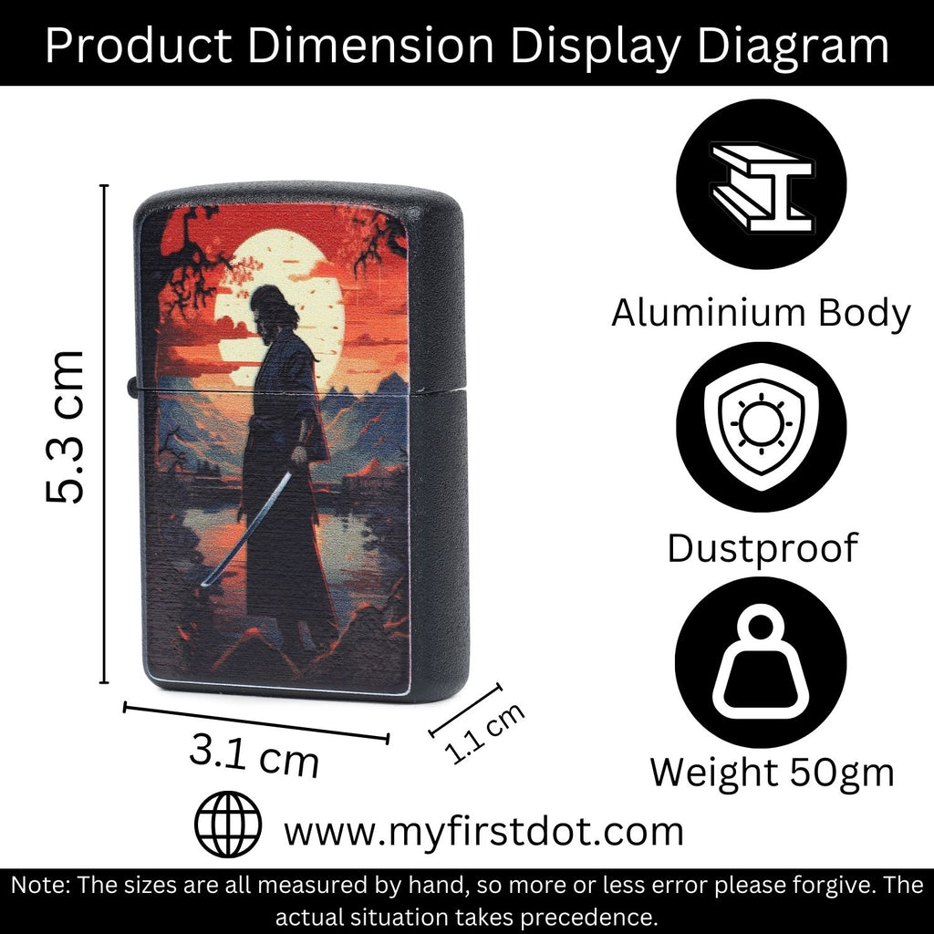 First Dot Ronin Samurai Windproof Cigarette Lighter
