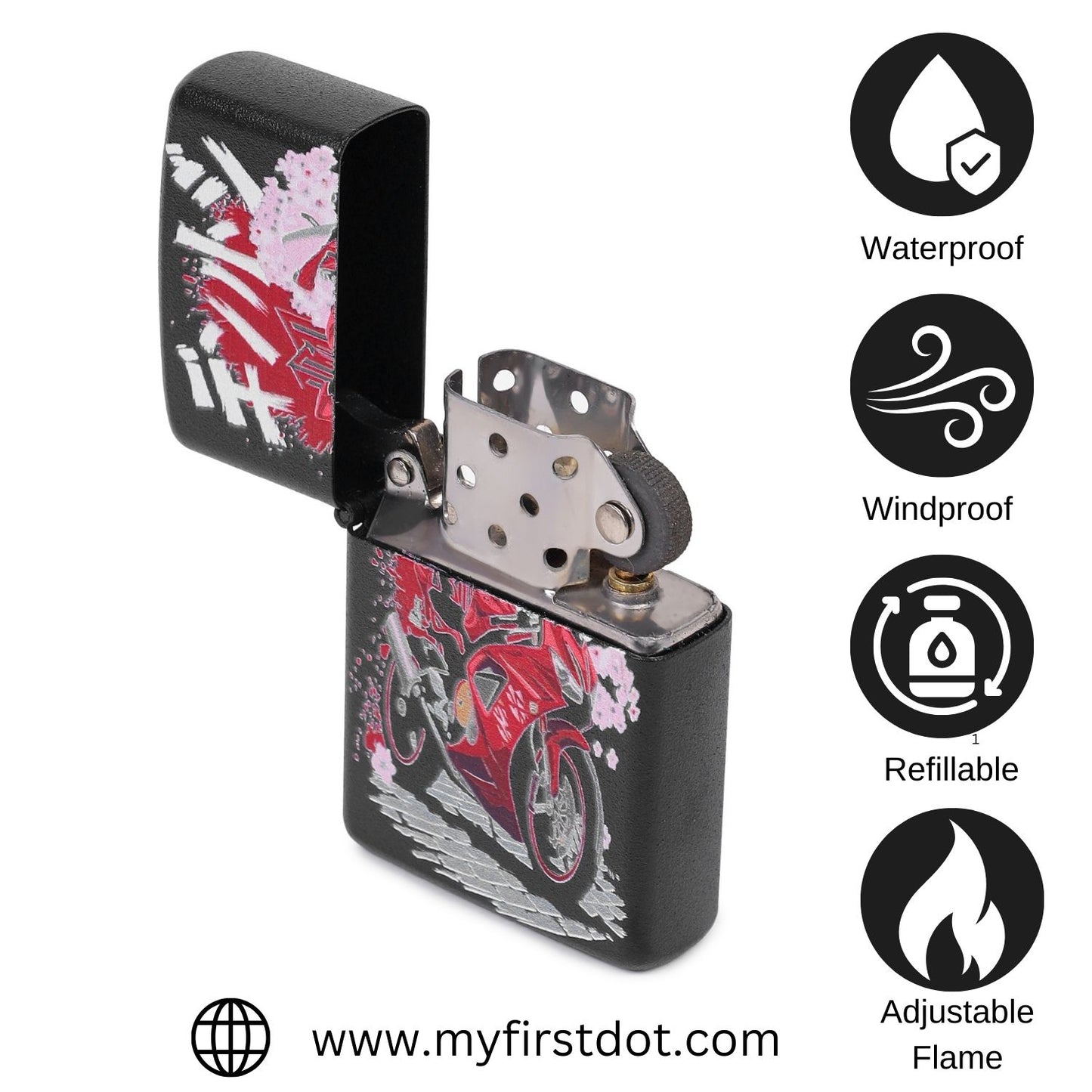Suzuki Hayabusa Luxury Windproof Lighter Gift for Men - Pocket Lighter | First Dot